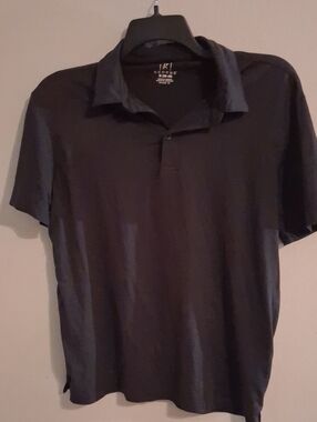 George Men's Black Polo Shirt - Solid Black